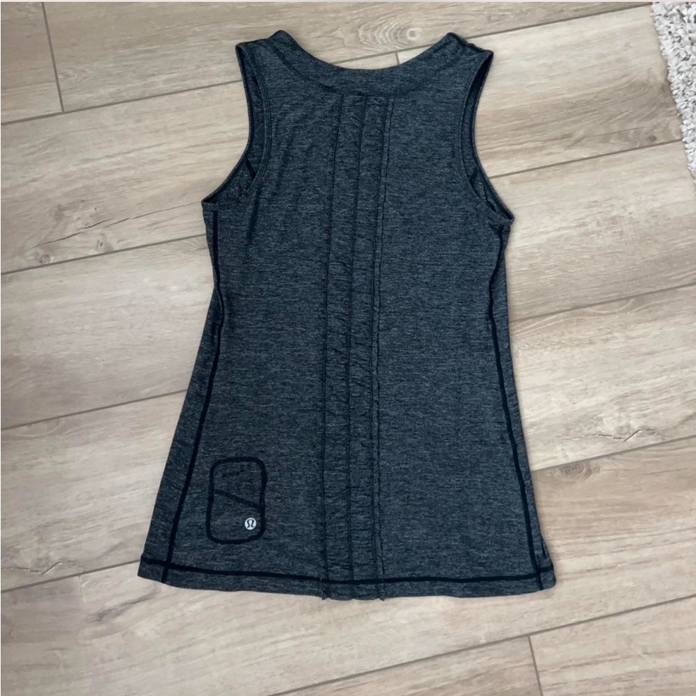 Lululemon Grey Ruffle Tank - Picture 4 of 5